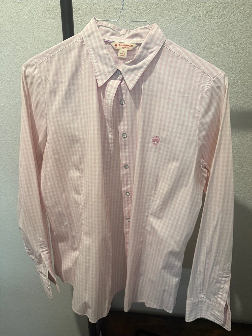 Brooks Brothers Pink Gingham Button-Down Shirt
